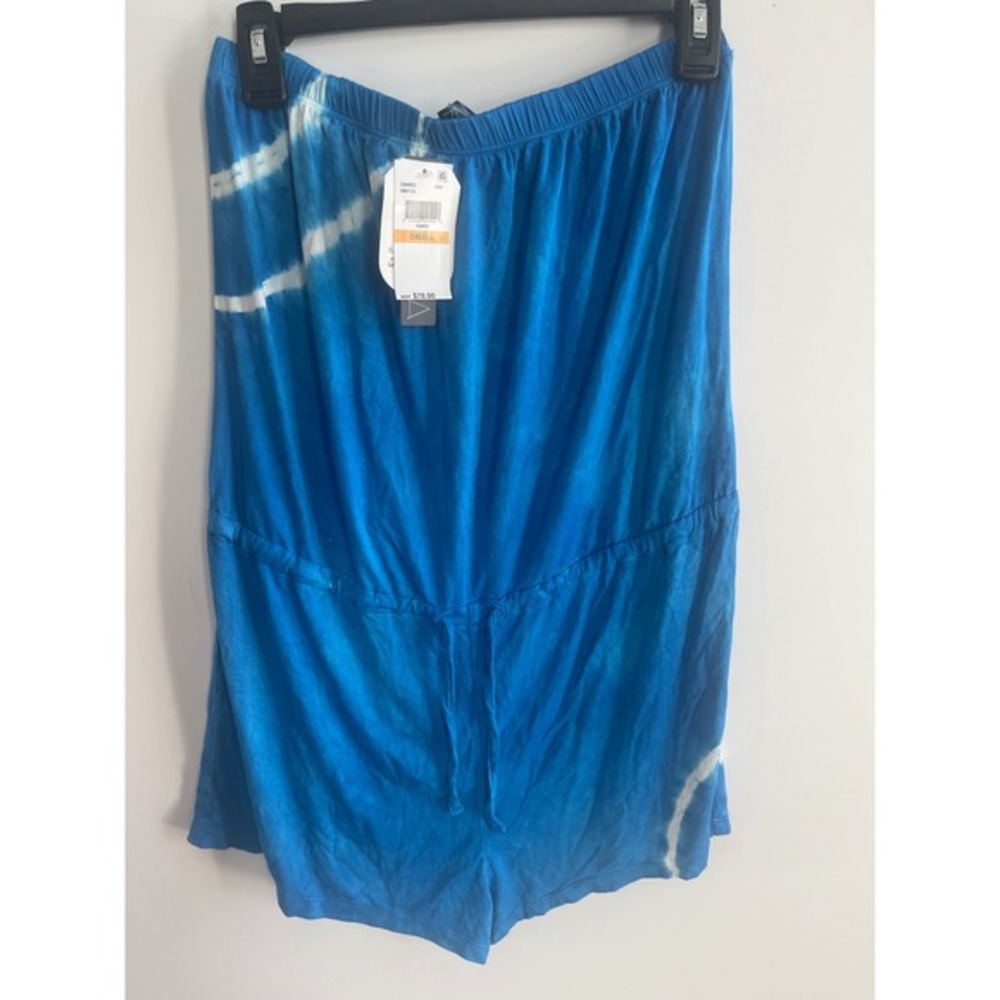 Soluna Blue Tie-Dye Strapless Short Cover Up Size Small